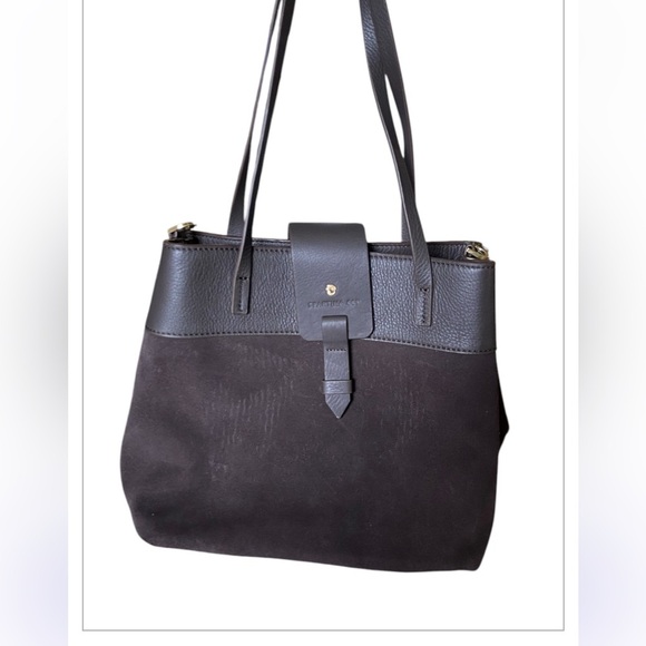 Spartina 449 Siren Olivia Tote, Suede and Leather, Chocolate Brown, EUC, Quality - Picture 1 of 8